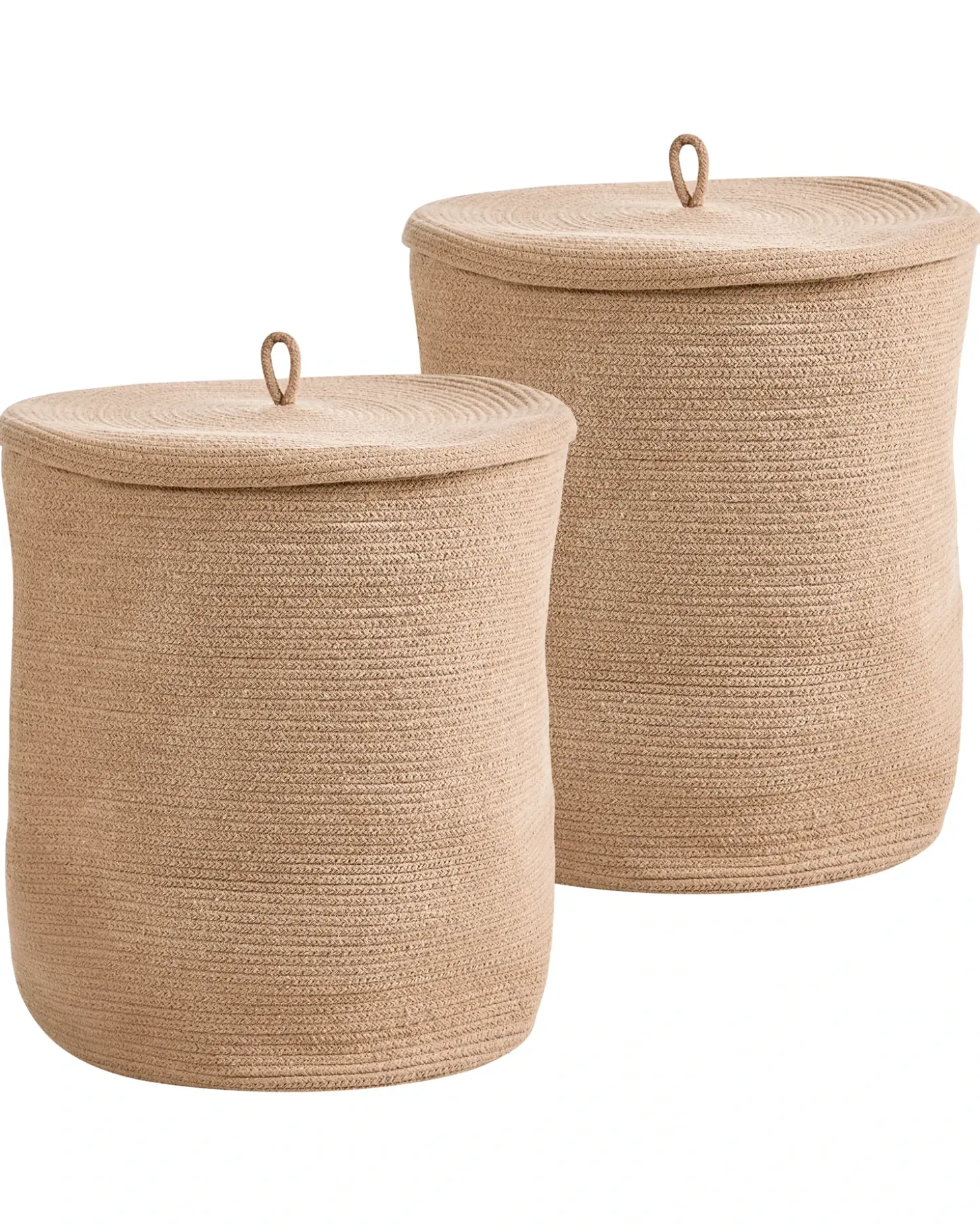 Sæt af 2 kurve SILOPI Bomuld Beige