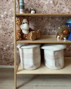 Sæt af 2 kurve SILOPI Bomuld Lys Beige