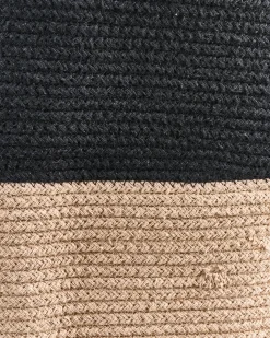 Sæt af 2 kurve SILOPI Bomuld Sort/beige