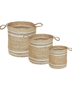 Sæt af 3 kurve ZHOB Jute Naturlig