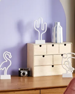 Sæt af 3 LED neonskilte MABEL Multifarvet
