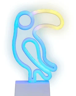 Sæt af 3 LED neonskilte MABEL Multifarvet
