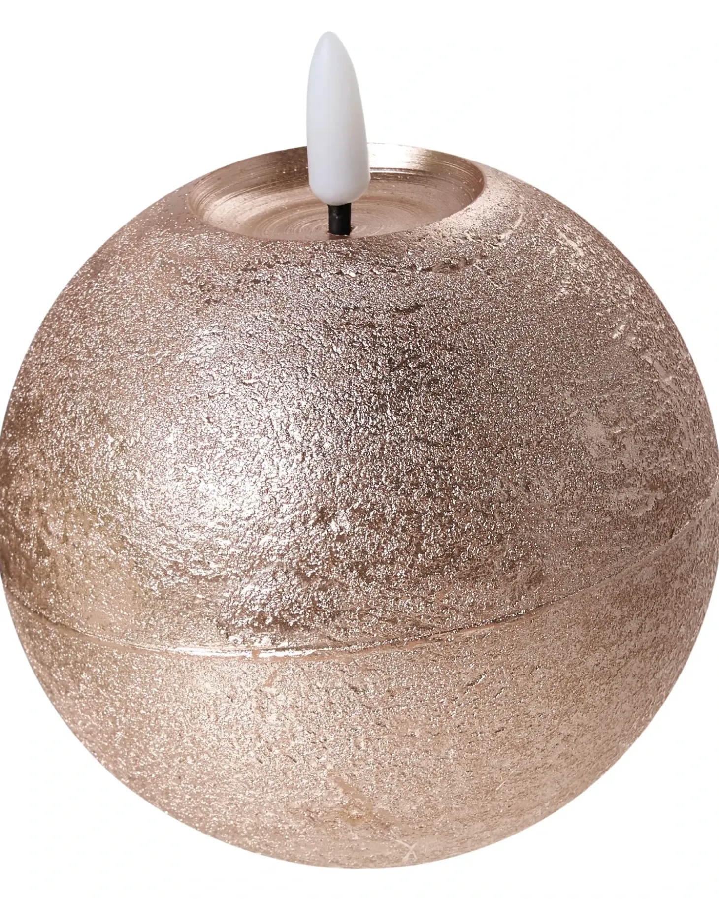 Sæt af 3 LED-stearinlys AMBROSIA 11 cm Guld