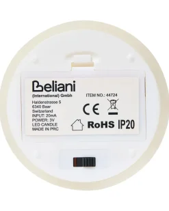Sæt af 6 LED-stearinlys AMOREA 10/15 cm Cremehvid