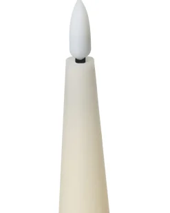 Sæt af 6 LED-stearinlys AURUM 28 cm Cremehvid