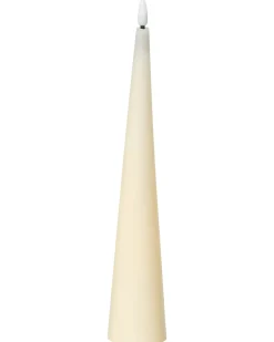 Sæt af 6 LED-stearinlys AURUM 28 cm Cremehvid
