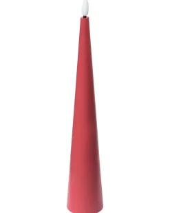 Sæt af 6 LED-stearinlys AURUM 28 cm Rød