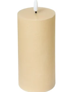 Sæt af 6 LED-stearinlys BRAISE 10/13/15 cm Beige