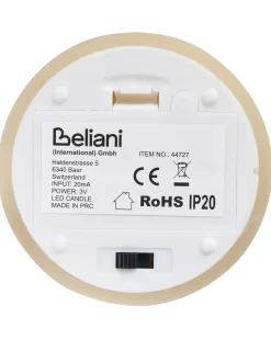 Sæt af 6 LED-stearinlys BRAISE 10/13/15 cm Beige