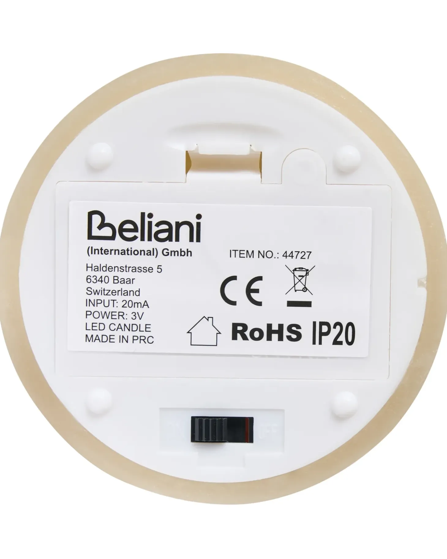 Sæt af 6 LED-stearinlys BRAISE 10/13/15 cm Beige