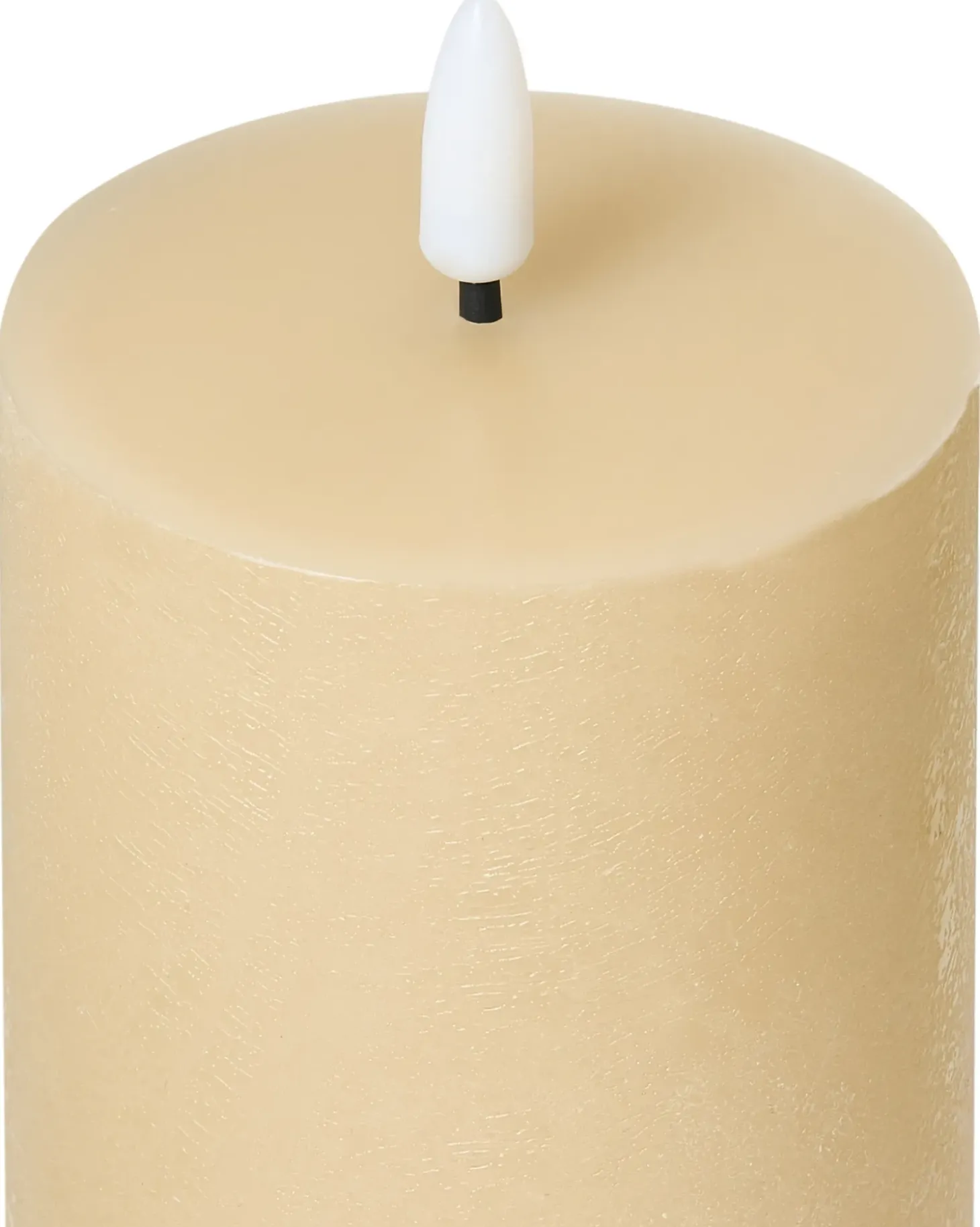 Sæt af 6 LED-stearinlys BRAISE 10/13/15 cm Beige