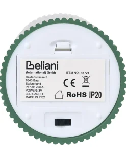 Sæt af 6 LED-stearinlys NOISETTE 10/16 cm Grøn