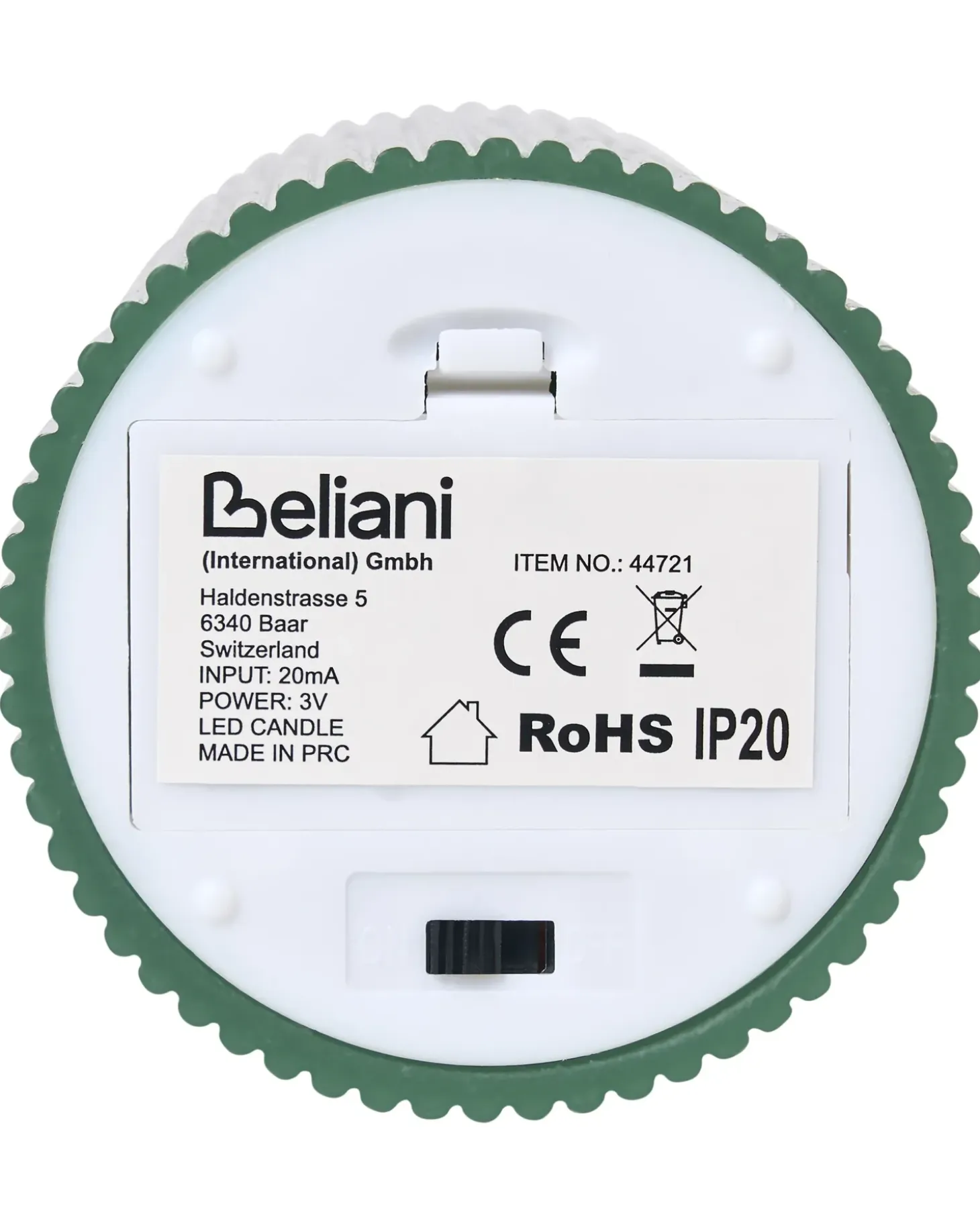 Sæt af 6 LED-stearinlys NOISETTE 10/16 cm Grøn
