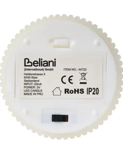 Sæt af 6 LED-stearinlys NOISETTE 10/16 cm Cremehvid
