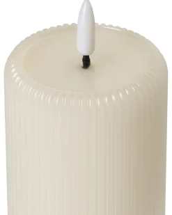 Sæt af 6 LED-stearinlys NOISETTE 10/16 cm Cremehvid