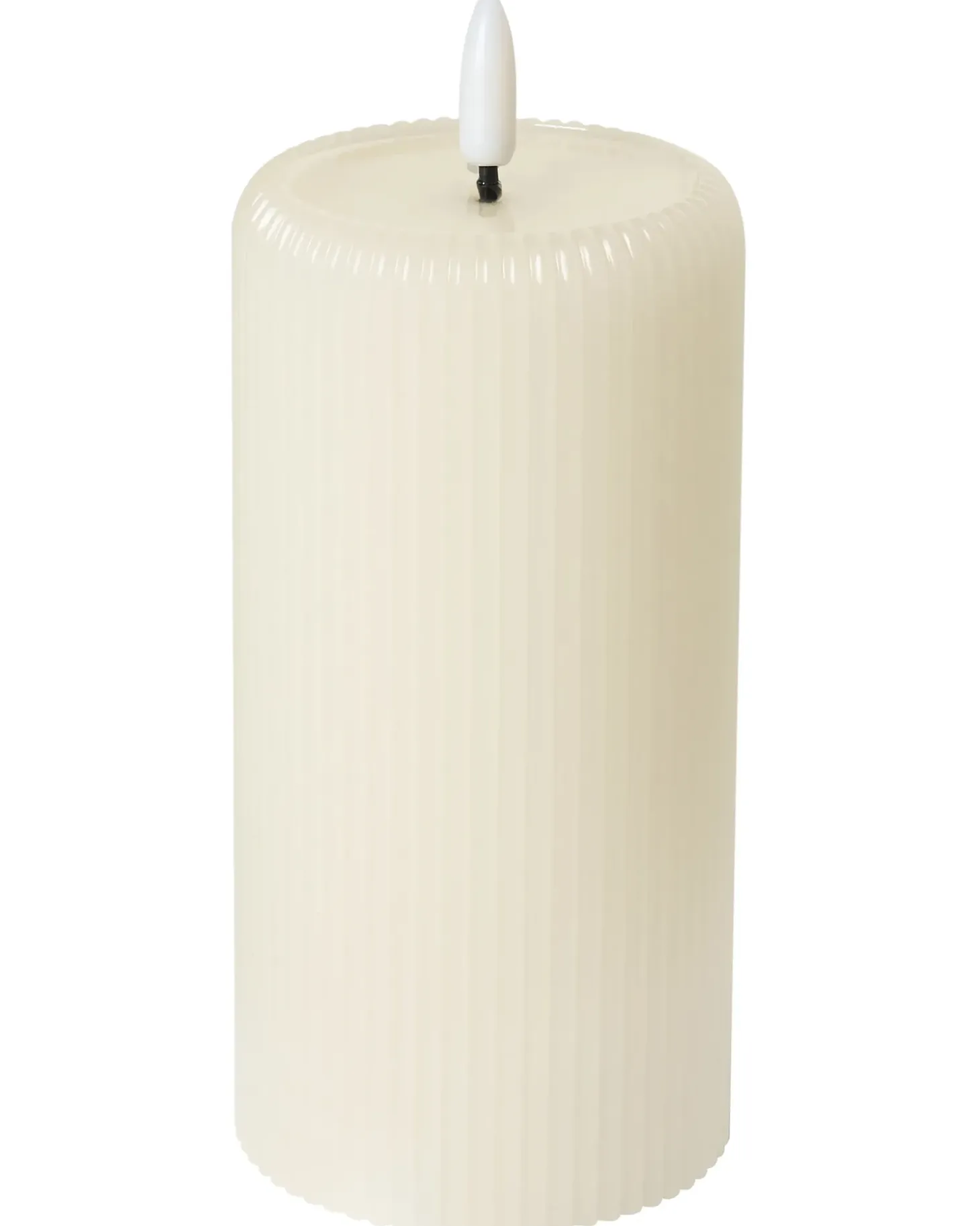 Sæt af 6 LED-stearinlys NOISETTE 10/16 cm Cremehvid