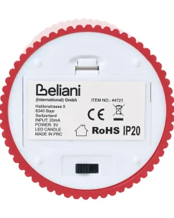 Sæt af 6 LED-stearinlys NOISETTE 10/16 cm Rød
