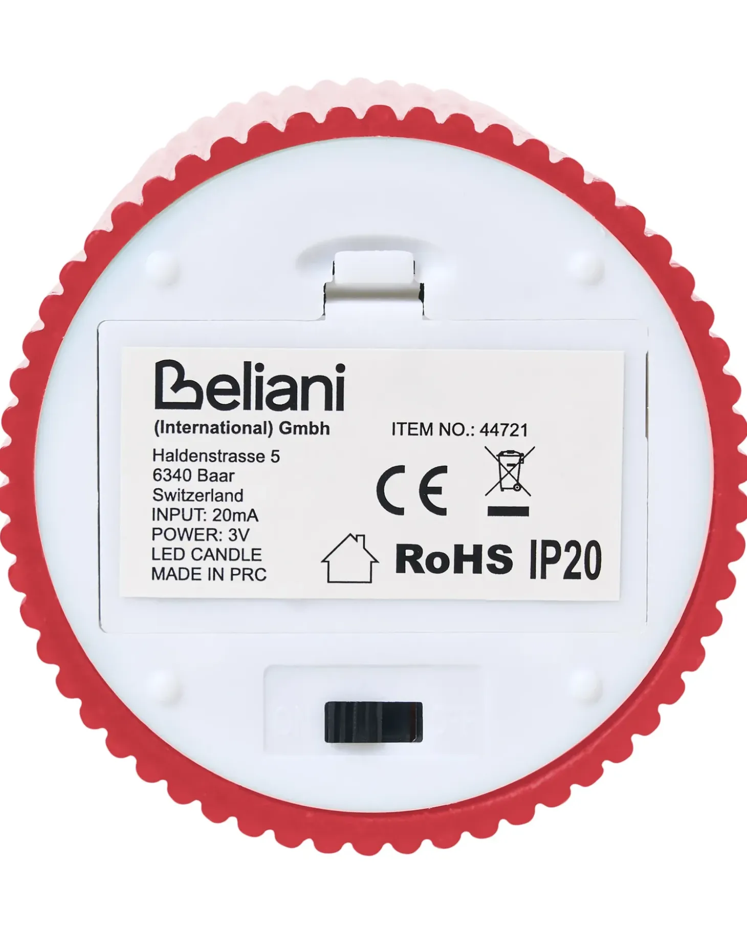 Sæt af 6 LED-stearinlys NOISETTE 10/16 cm Rød