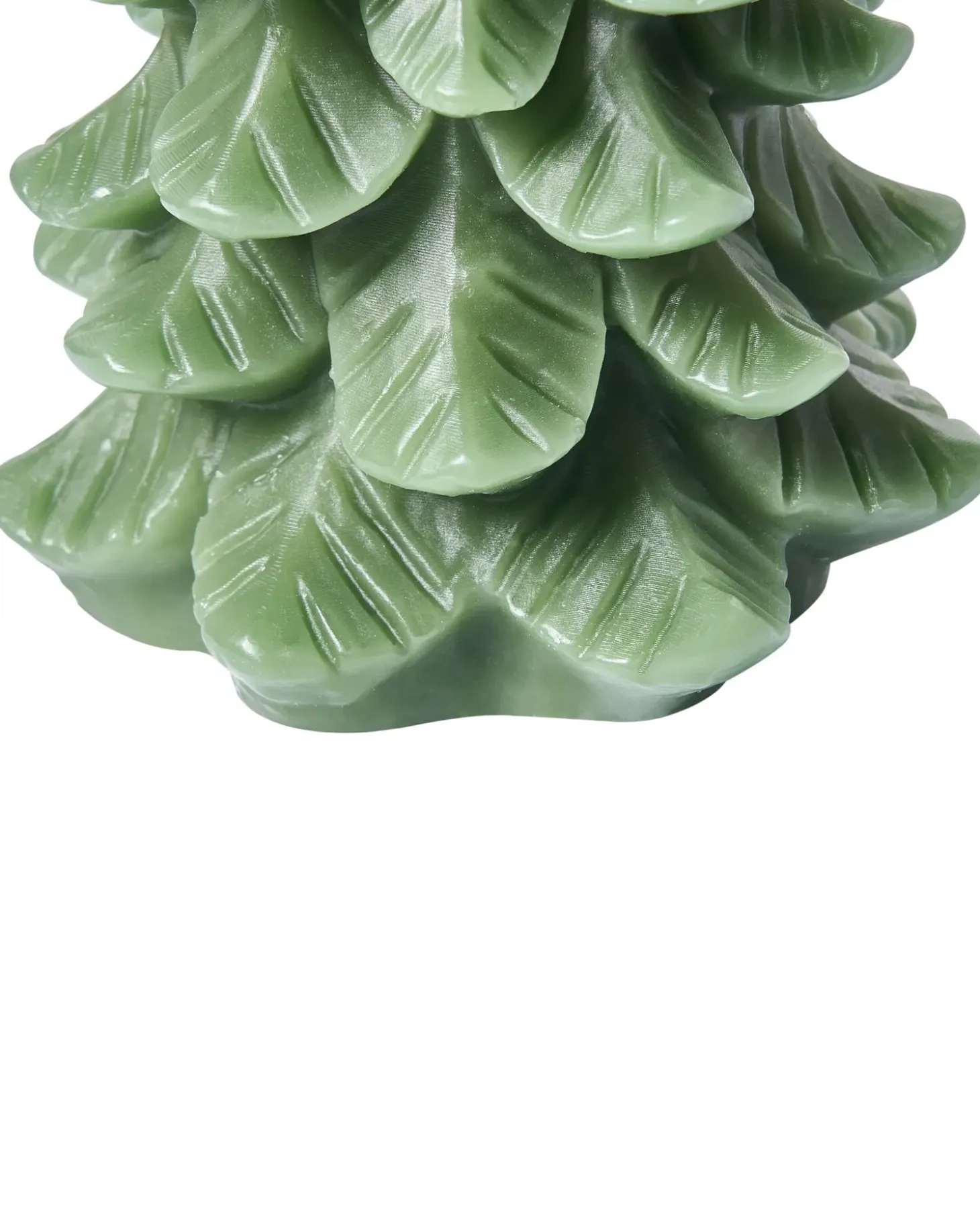 Sæt af 3 LED-stearinlys VELOURA Juletræ 16 cm Grøn