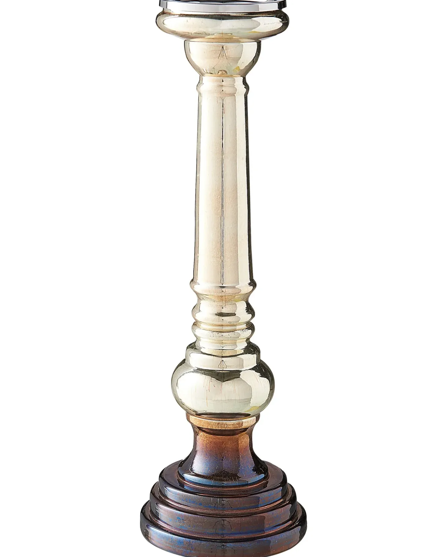 Sæt af 2 lysestager IMARTI Glas 40 cm Guld