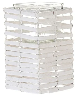 Sæt af 3 lysestager MAROLA Poppeltræ 54/34/20 cm Hvid