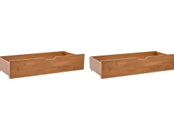 Sæt af 2 opbevaringsskuffer til sengen EPANEY Brun