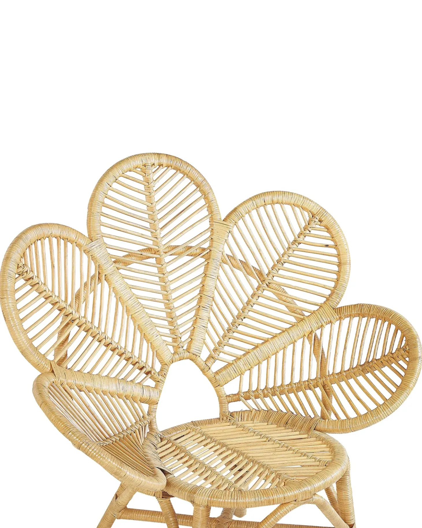 Sæt af 2 påfuglestole FLORENTINE Rattan Naturlig