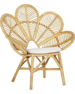 Sæt af 2 påfuglestole FLORENTINE Rattan Naturlig