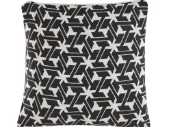 Sæt af 2 pyntepuder ANDIRIN Bomuld 45 x 45 cm Sort Geometrisk mønster
