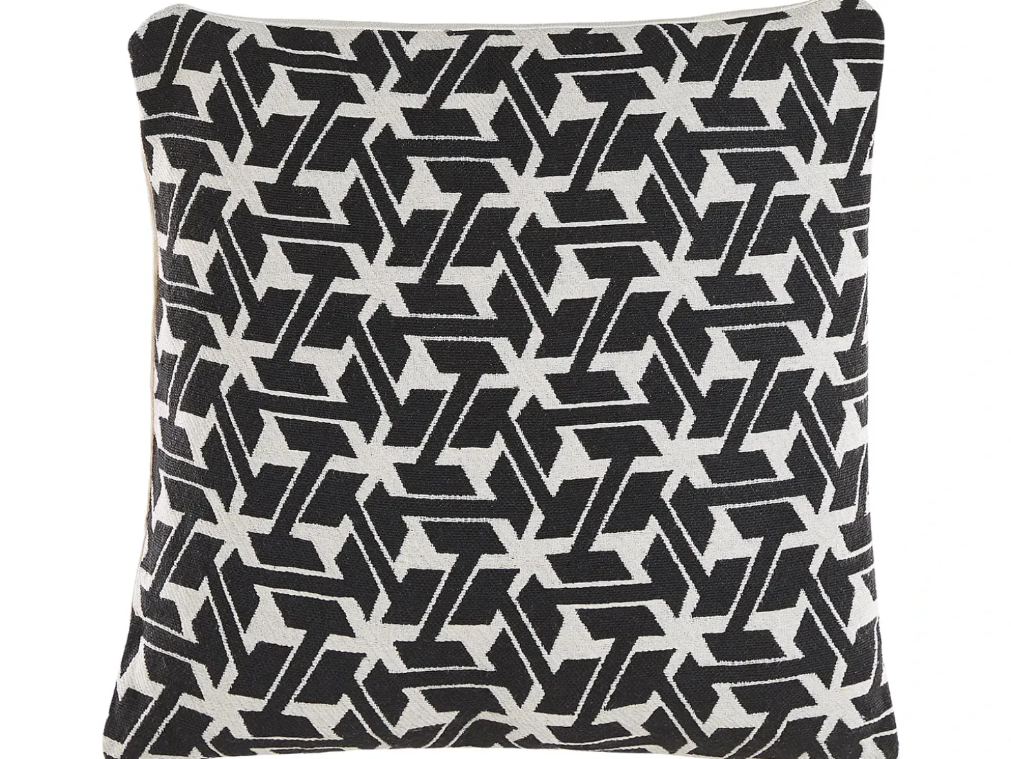 Sæt af 2 pyntepuder ANDIRIN Bomuld 45 x 45 cm Sort Geometrisk mønster