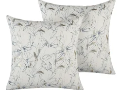 Sæt af 2 pyntepuder ARBOR 45 x 45 cm Beige Blomstermønster