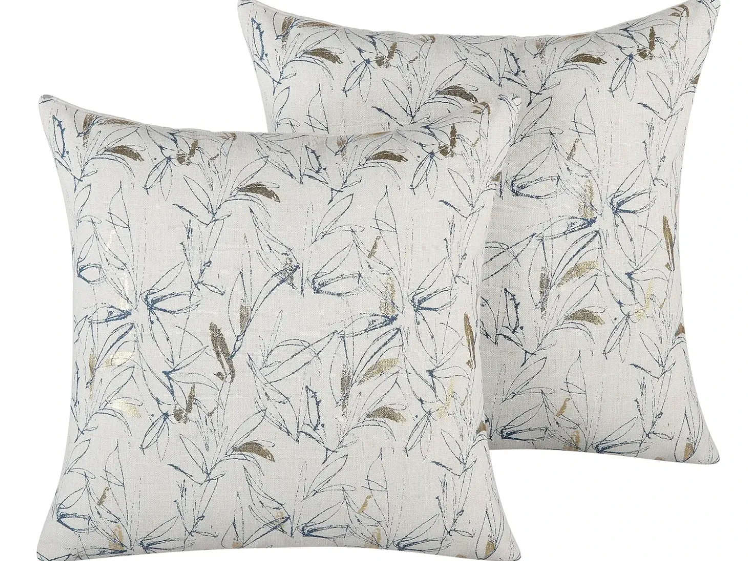 Sæt af 2 pyntepuder ARBOR 45 x 45 cm Beige Blomstermønster