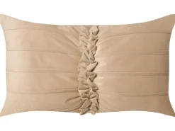 Sæt af 2 pyntepuder BELLE Velour 30 x 50 cm Beige Ensfarvet