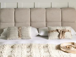 Sæt af 2 pyntepuder BELLE Velour 30 x 50 cm Lys Beige Ensfarvet