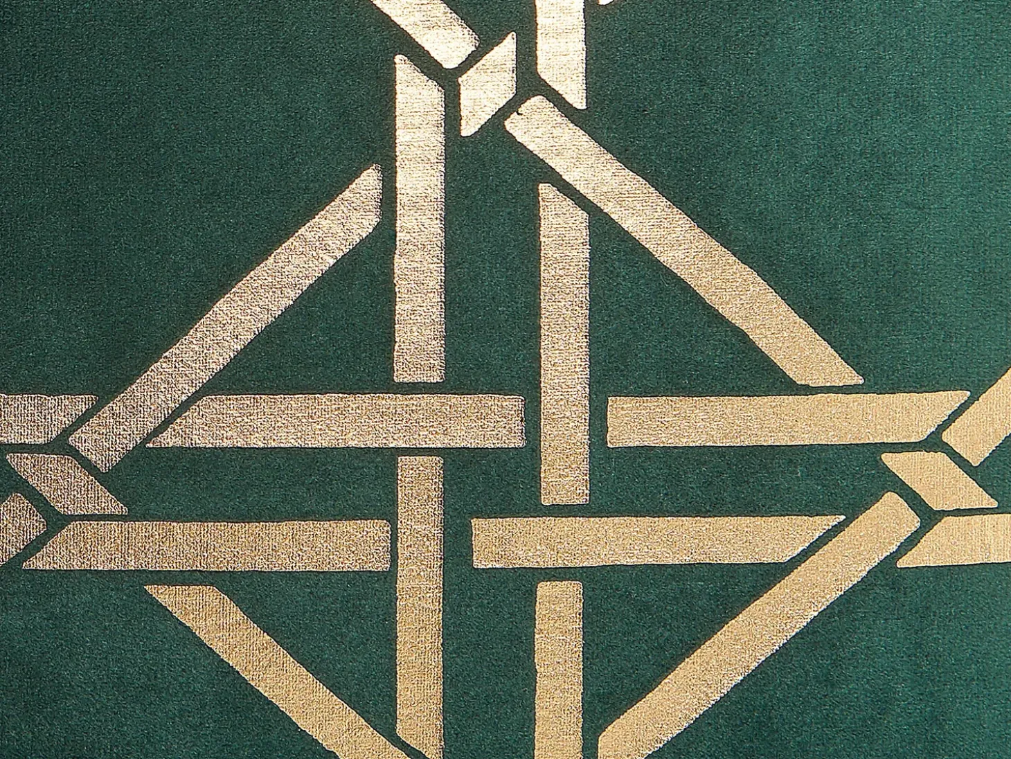 Sæt af 2 pyntepuder CASSIA 45 x 45 cm Mørkegrøn Geometrisk mønster