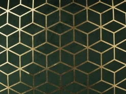 Sæt af 2 pyntepuder CELOSIA Velour 45 x 45 cm Mørkegrøn Geometrisk mønster
