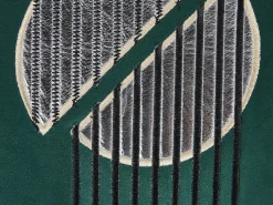 Sæt af 2 pyntepuder CEROPEGIA Velour 45 x 45 cm Smaragdgrøn Geometrisk mønster