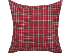 Sæt af 2 pyntepuder COMET 45 x 45 cm Mørkerød Julemønster