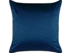 Sæt af 2 pyntepuder CROCUS Velour 45 x 45 cm Mørkeblå Abstraktmønster