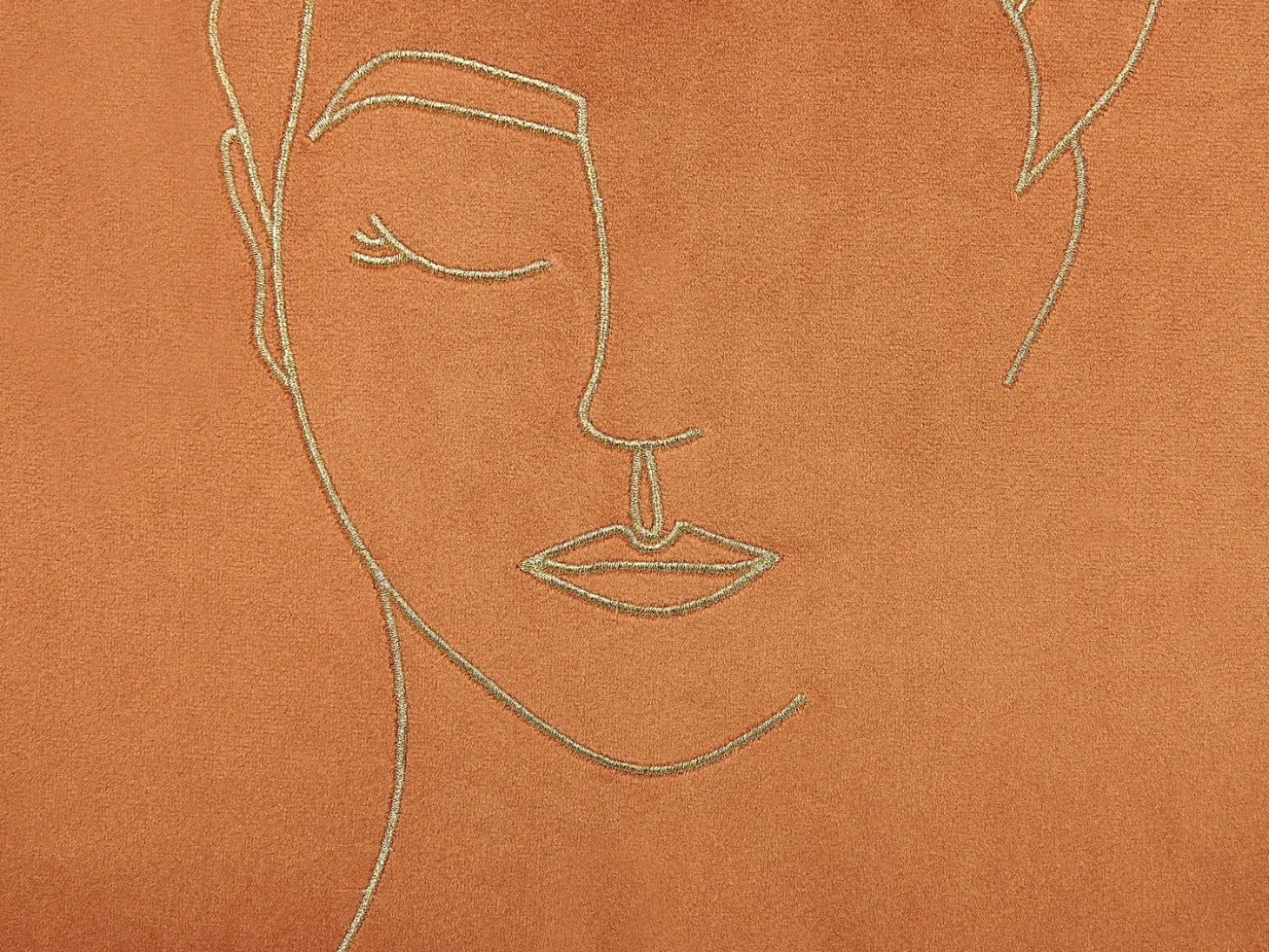Sæt af 2 pyntepuder CROCUS Velour 45 x 45 cm Orange Abstraktmønster