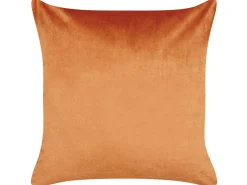 Sæt af 2 pyntepuder CROCUS Velour 45 x 45 cm Orange Abstraktmønster