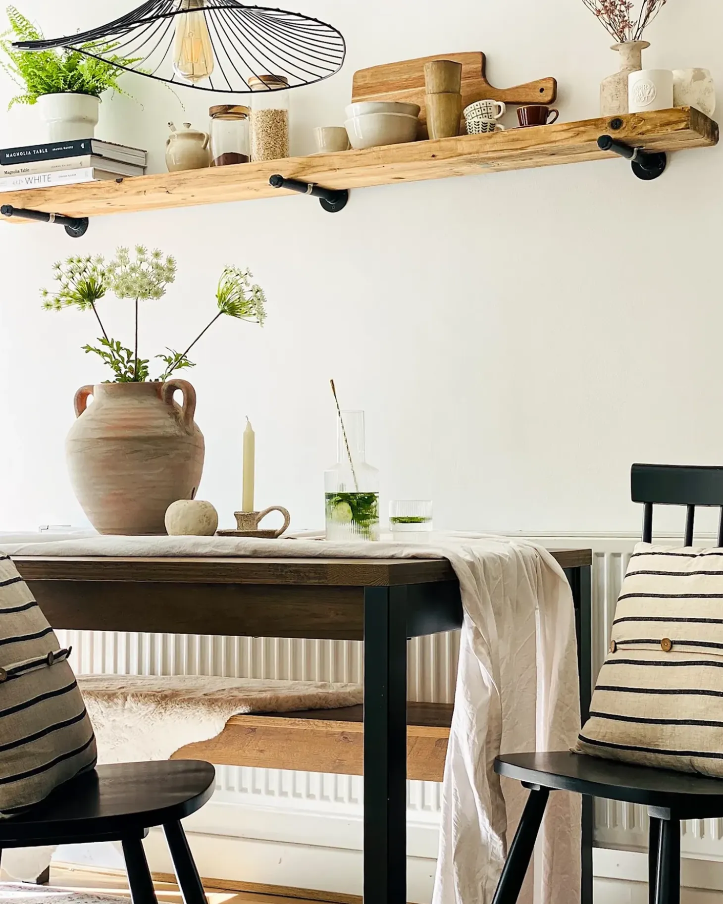 Sæt af 2 pyntepuder CYNARA Bomuld 43 x 43 cm Beige Stribet mønster