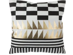 Sæt af 2 pyntepuder DALIA Bomuld 45 x 45 cm Sort Geometrisk mønster