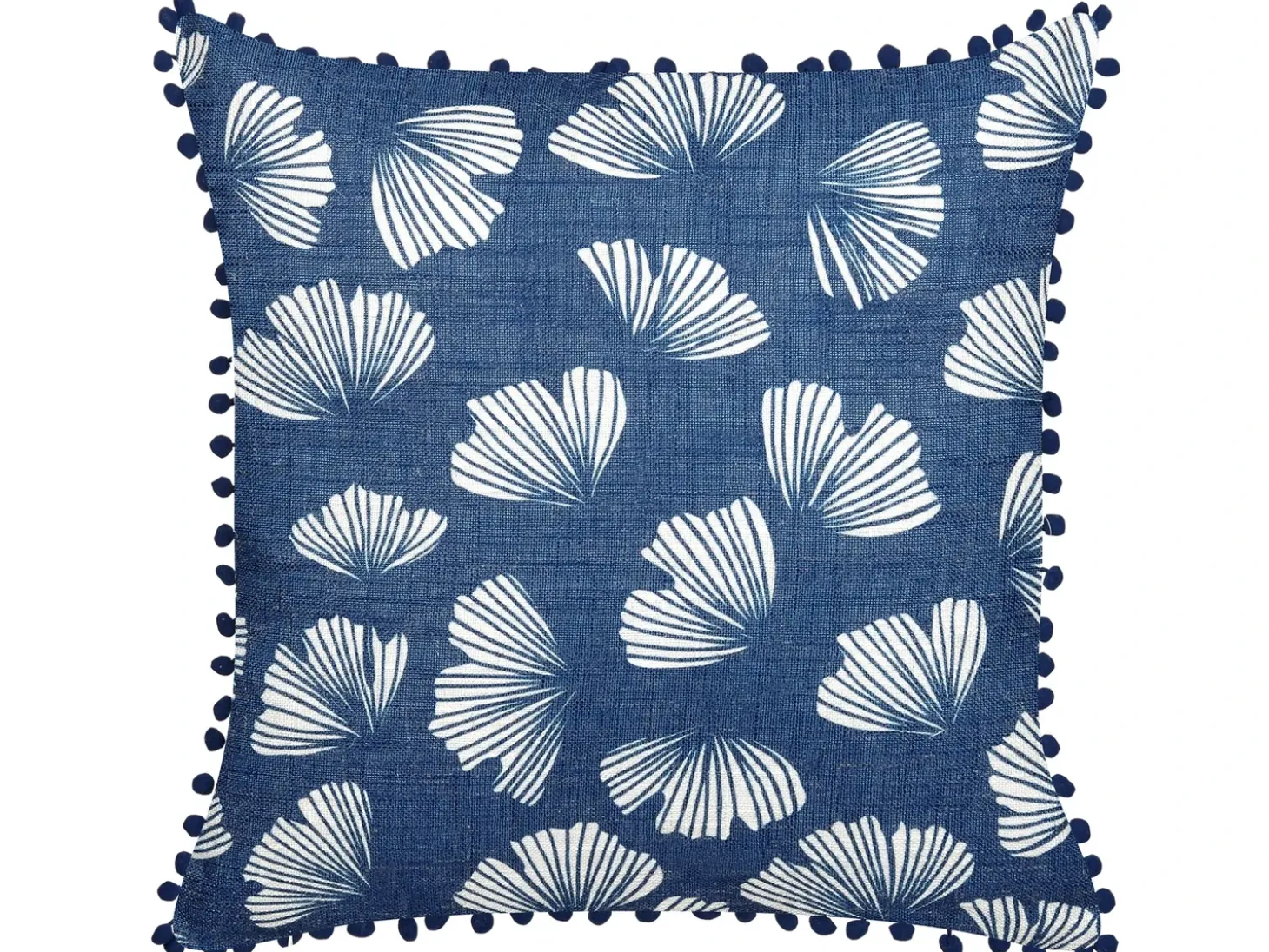 Sæt af 2 pyntepuder DANDELION 45 x 45 cm Mørkeblå Plante mønster