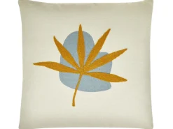Sæt af 2 pyntepuder DAVALLIA 45 x 45 cm Beige Plante mønster
