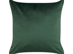 Sæt af 2 pyntepuder DELICIOSA Velour 45 x 45 cm Mørkegrøn Plante mønster
