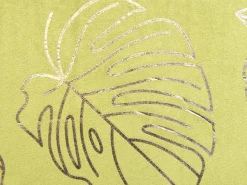 Sæt af 2 pyntepuder DELICIOSA Velour 45 x 45 cm Lysegrøn Plante mønster