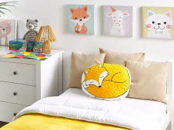 Sæt af 2 pyntepuder DHANBAD Bomuld 50 x 40 cm Gul Ræv