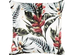 Sæt af 2 pyntepuder EDELWEISS Velour 45 x 45 cm Multifarvet Plante mønster