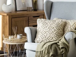 Sæt af 2 pyntepuder ESENKOY Bomuld 50 x 50 cm Lys Beige Geometrisk mønster